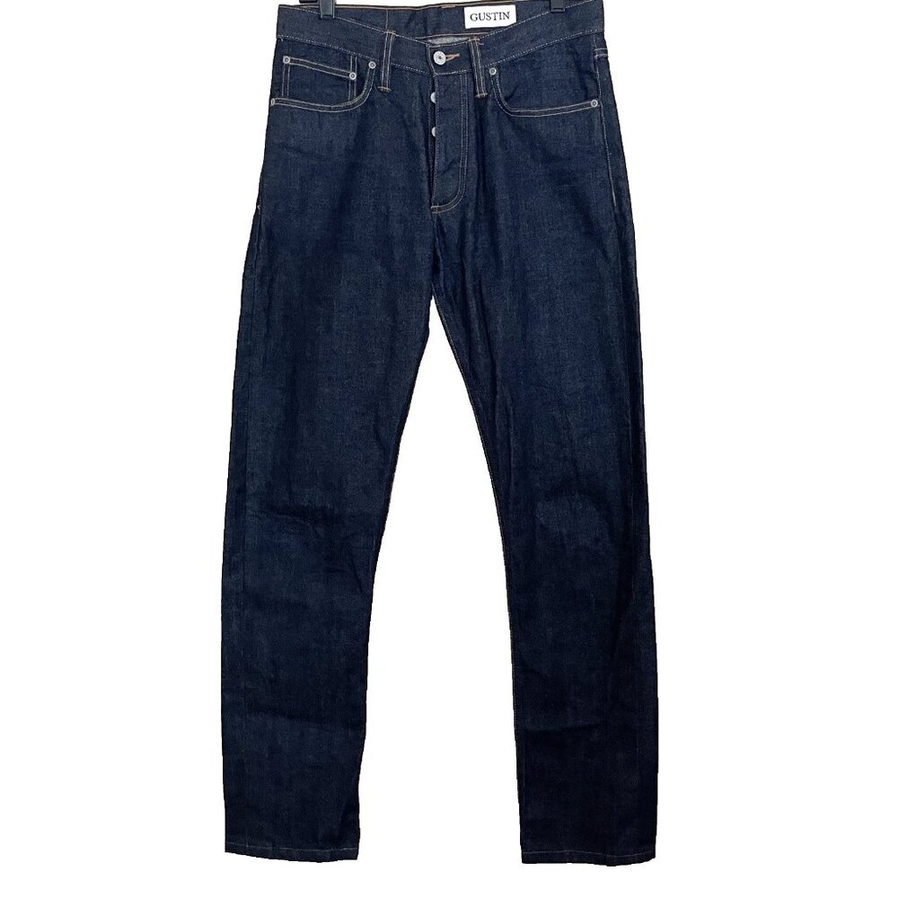 Gustin Jeans Men's Size 33 Straight #02 Japan Standard Selvage Button Fly